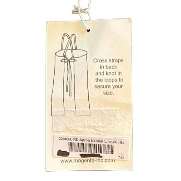 Rae Dunn Beige Linen-Cotton Apron - Stylish & Durable - Adult Size - Picture 6 of 10